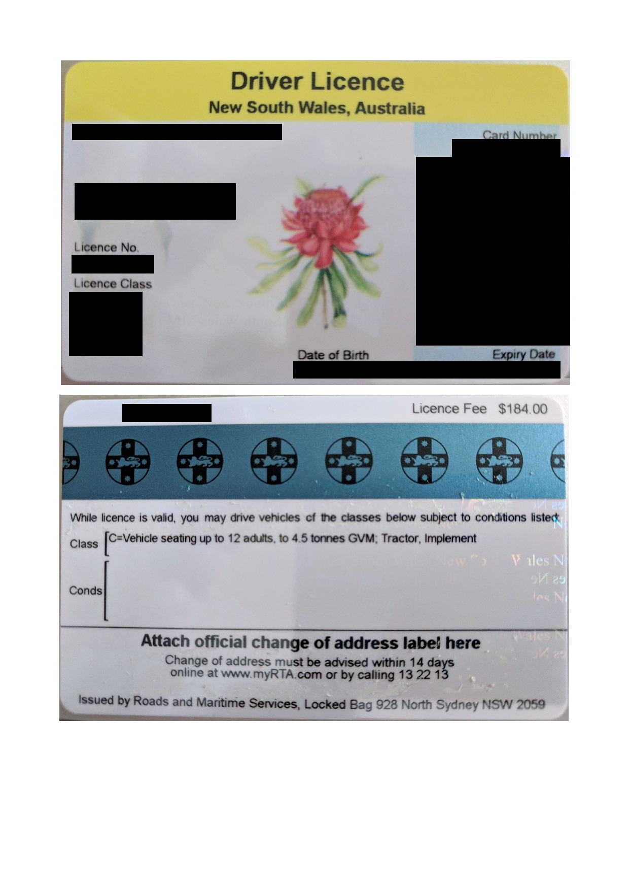 Driver Licence (Australia) [Scheckkartenformat] Beglaubigte Übersetzungen