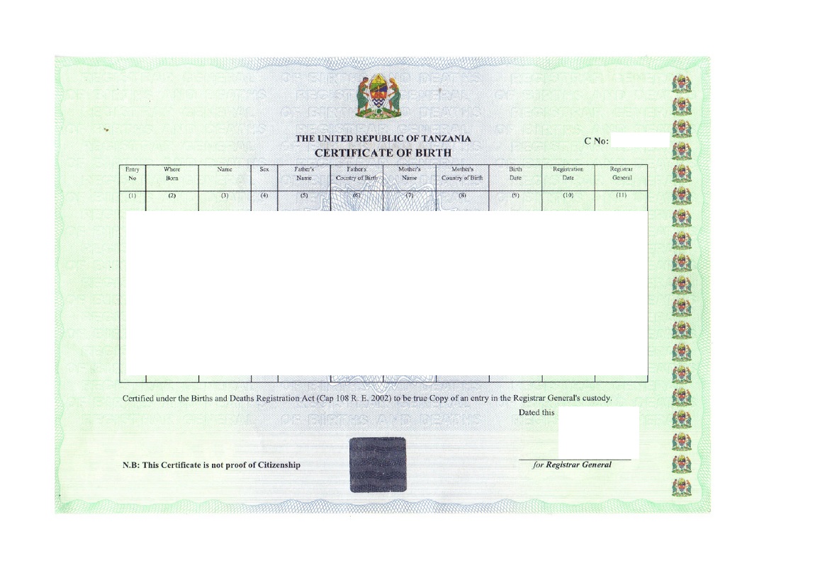 Certificate Of Birth Tanzania Beglaubigte bersetzungen certificate-of-birth-tanzania-beglaubigte-bersetzungen