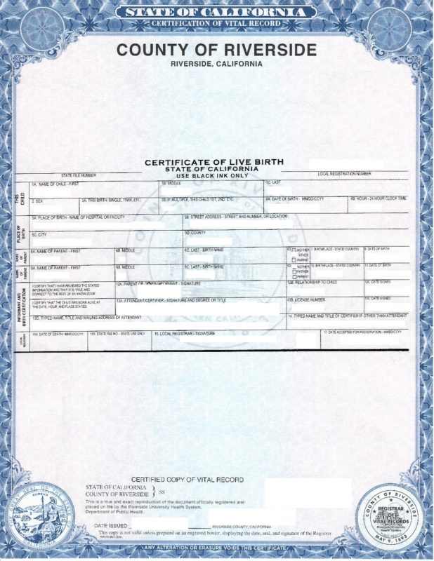 california birth certificate california birth certificate