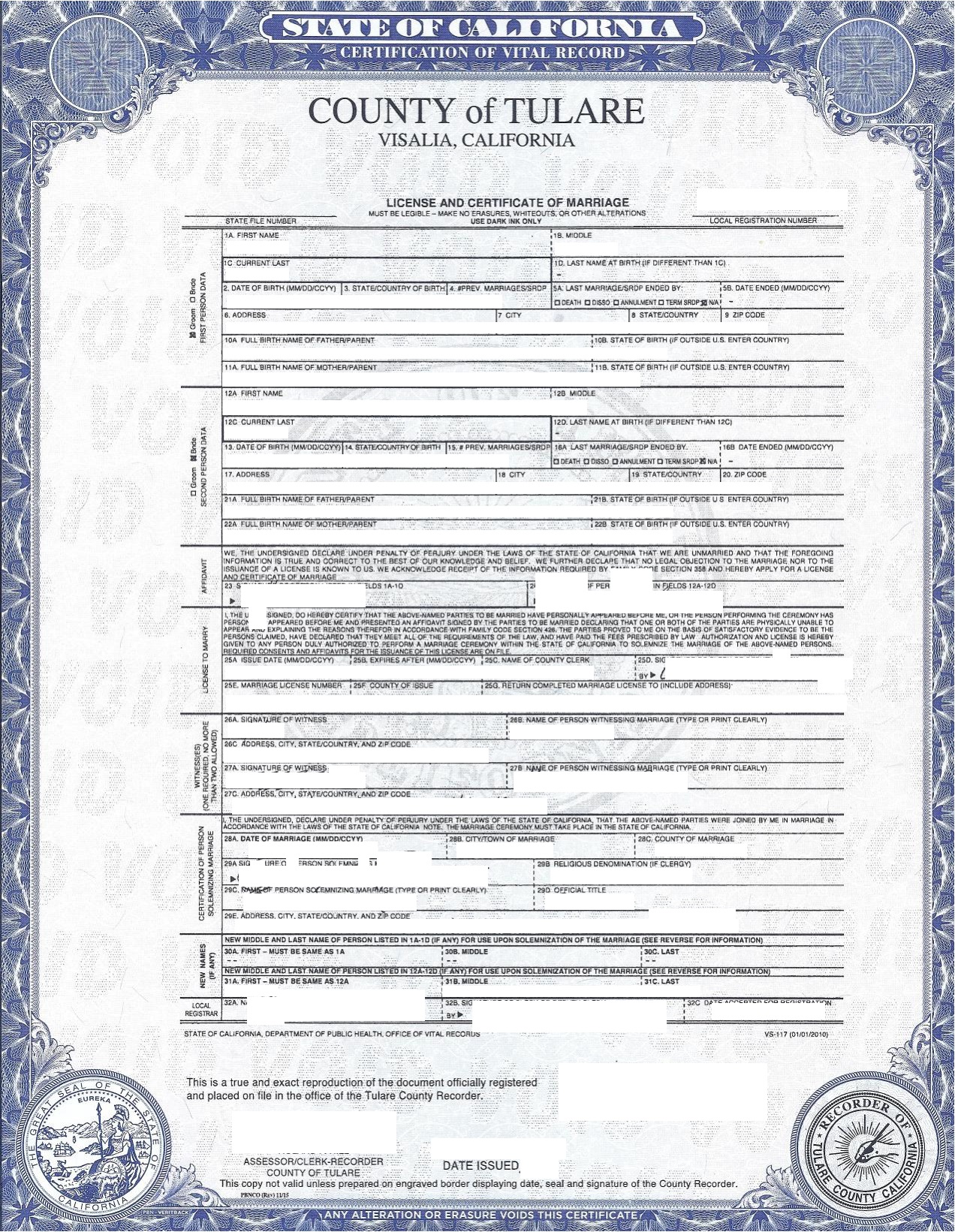 california-marriage-license-template