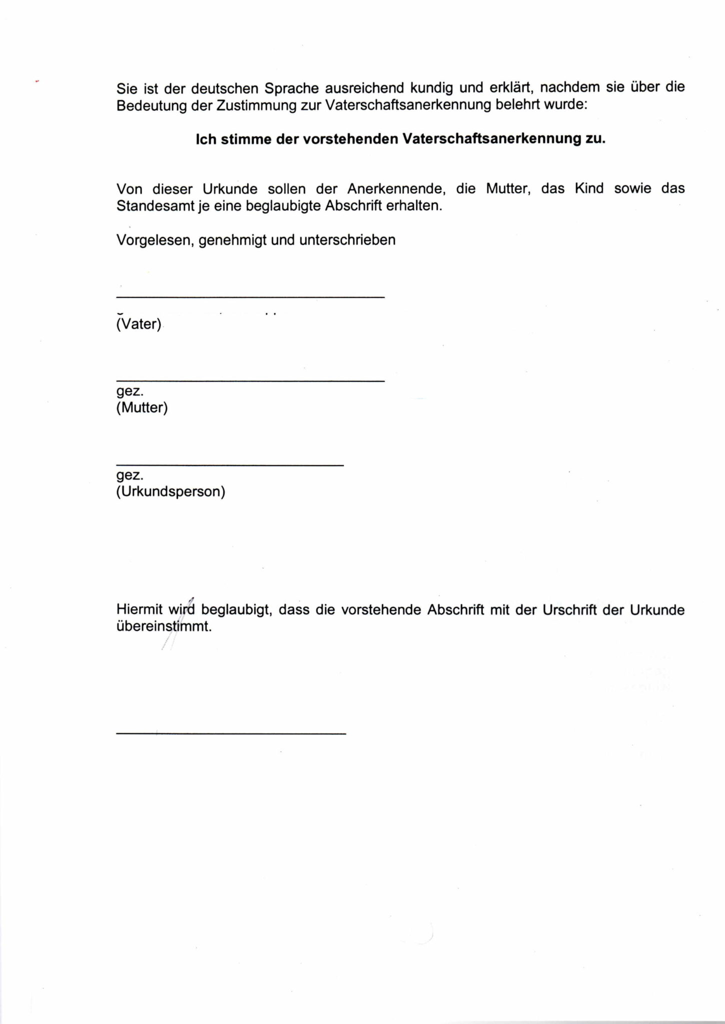 Anerkennung Vaterschaft Vor Der Geburt Anerkennung der Vaterschaft - Beglaubigte Übersetzungen