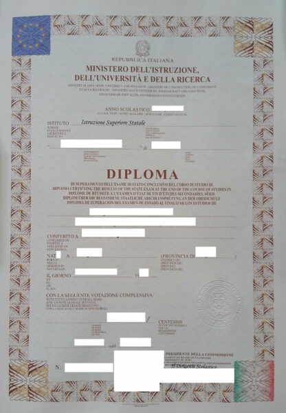 Diploma di maturità (Abiturzeugnis)